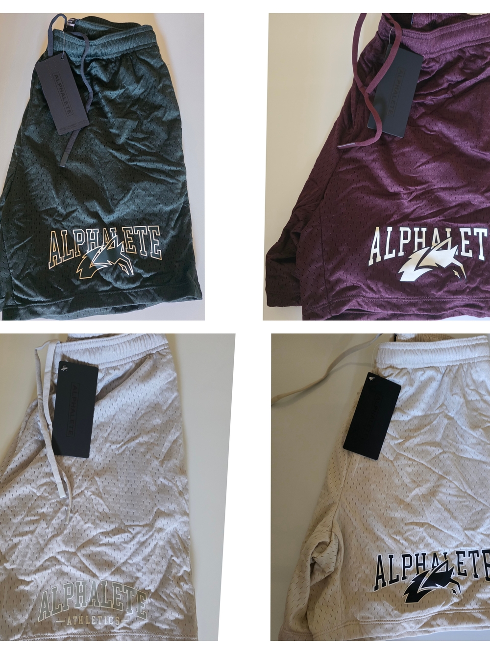 Alphalete VARSITY BUNDLE OF 4 NWT  Athletic Mesh Shorts